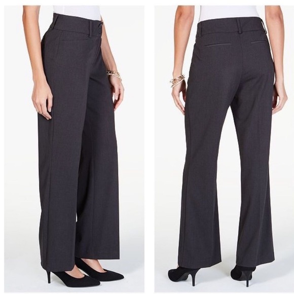 ALFANI Curvy-Fit Tummy Control Slimming Bootcut Pants - Picture 3 of 8